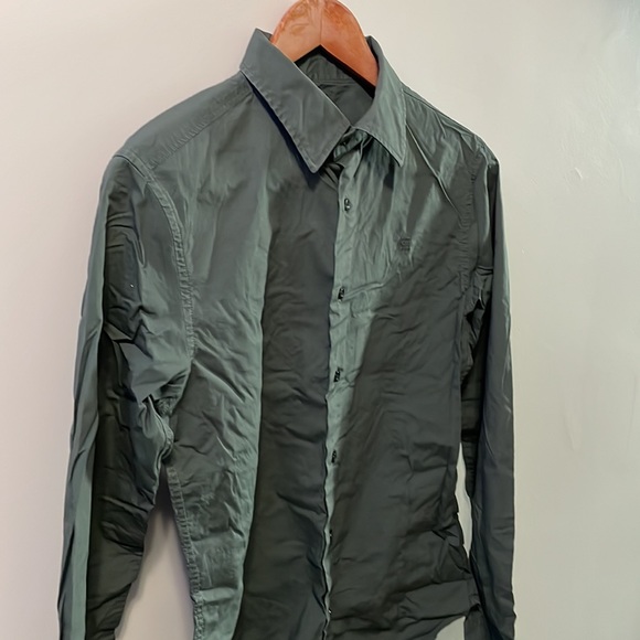 G-star Raw Button Up Shirt in Dark Military Green - Picture 2 of 13